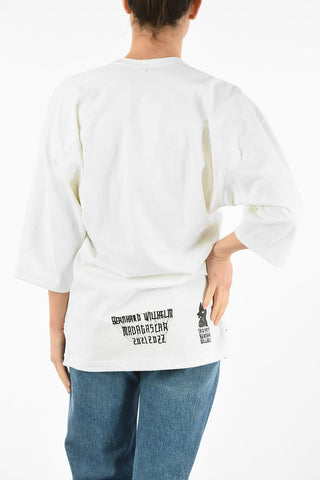 Printed Oversized TROPICAL BW DIVISION T-Shirt