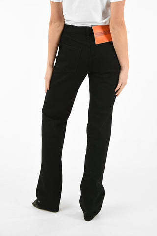 high-rise waist straight fit jeans