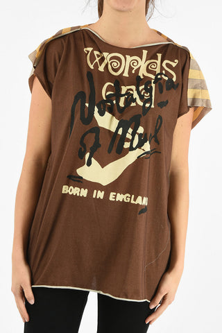 WORLDS END T-shirt SQUARE Destrutturata