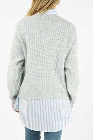 maglia girocollo in cashmere e Seta