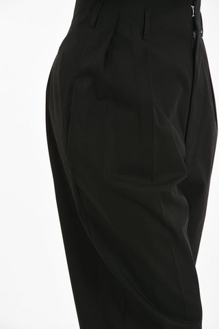 MM0 CUFFED HEM SINGLE PLEAT WIDE PANTS