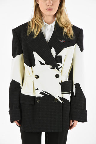 MM0 CENTER SPILIT DOUBLE BREASTED BLAZER
