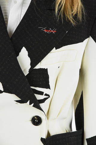 MM0 CENTER SPILIT DOUBLE BREASTED BLAZER
