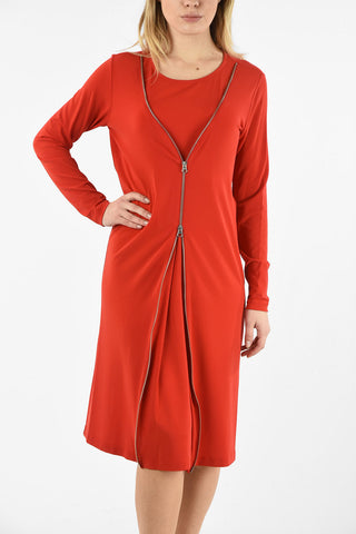 MM6 FULL ZIP A-LINE DRESS