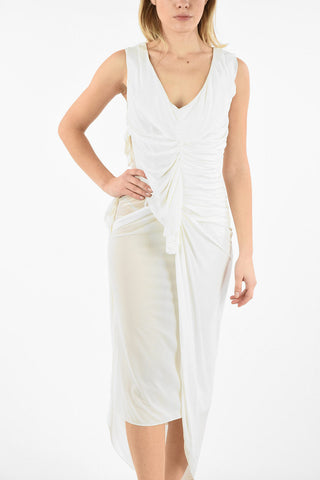 MM0 DRPED ASYMMETRICAL BODYCON DRESS