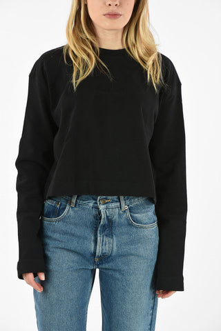 Crop ODICE EMBOSS Crewneck Sweatshirt
