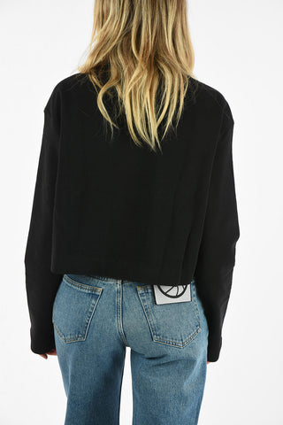 Crop ODICE EMBOSS Crewneck Sweatshirt