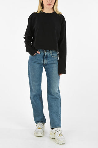 Crop ODICE EMBOSS Crewneck Sweatshirt