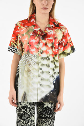 MM0 CHERRY PRINT SHORT SLEEVE SHIRT