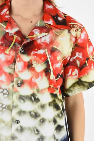 MM0 CHERRY PRINT SHORT SLEEVE SHIRT