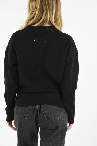 MM0 SPRAY-PAINTING EFFECT LOGO LOOPBACK SWEATSHIRT