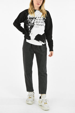 MM0 SPRAY-PAINTING EFFECT LOGO LOOPBACK SWEATSHIRT