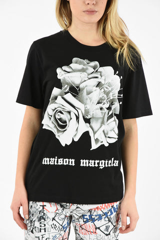 MM6 RELAX FIT CREWNECK PRINTED T-SHIRT