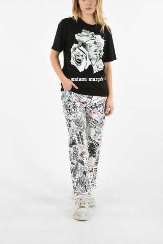 MM6 RELAX FIT CREWNECK PRINTED T-SHIRT