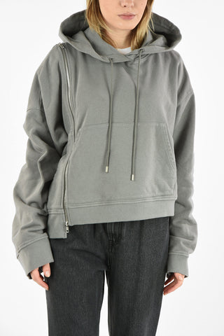 MM1 SIDE ZIP LOOPBACK CROPPED BOXY FIT HOODIE