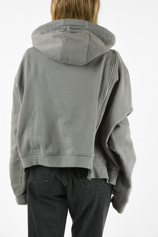 MM1 SIDE ZIP LOOPBACK CROPPED BOXY FIT HOODIE