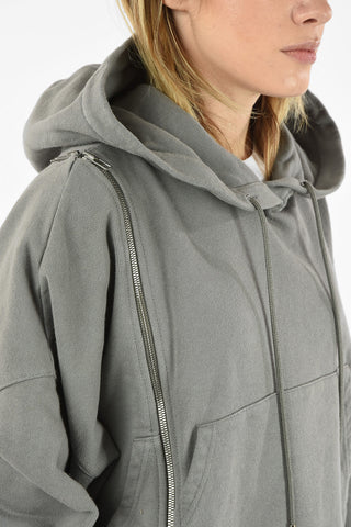 MM1 SIDE ZIP LOOPBACK CROPPED BOXY FIT HOODIE