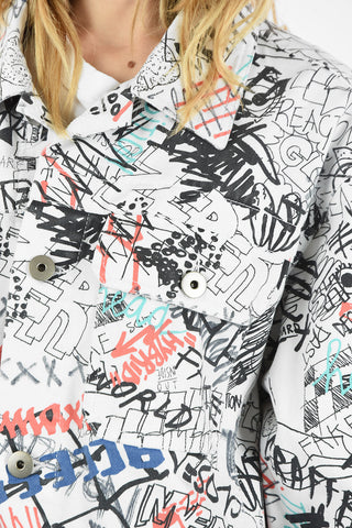 MM1 GRAFFITI PAINT OVERSIZE DENIM JACKET