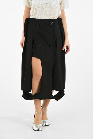 MM1 HIGH-WAIST CUT OUT WRAP SKIRT