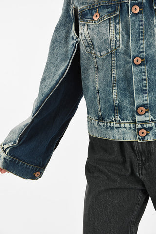 MM1 GIUBBOTTO IN DENIM CROP