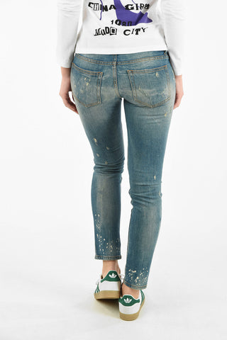 Destroyed slim fit Low Rise  jeans
