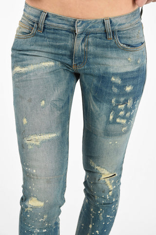 Destroyed slim fit Low Rise  jeans