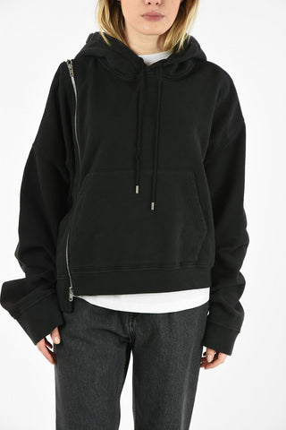 MM1 SIDE ZIP LOOPBACK CROPPED BOXY FIT HOODIE