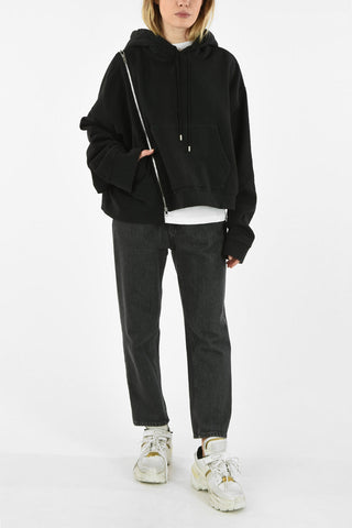 MM1 SIDE ZIP LOOPBACK CROPPED BOXY FIT HOODIE