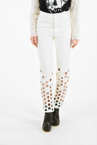 MM0 PERFORATED PATTERN JEANS
