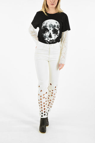 MM0 PERFORATED PATTERN JEANS