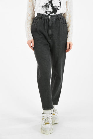 MM6 HIGH-RAISE BANANA STONED WASH JEANS