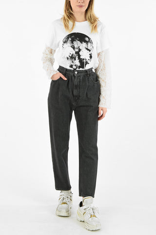 MM6 HIGH-RAISE BANANA STONED WASH JEANS
