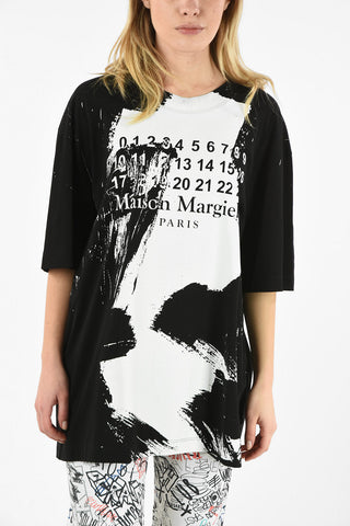 MM0 OVERSIZED SPRAY-PAINTING-EFFECT T-SHIRT