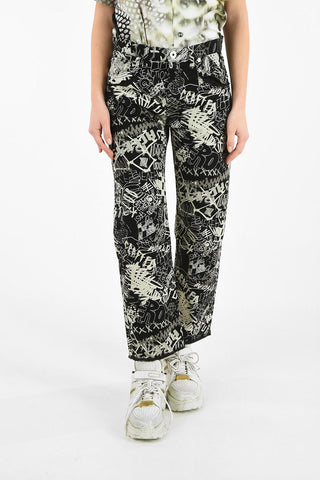 MM1 GRAFFITI SPLATTER CAPRI JEANS
