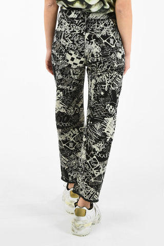 MM1 GRAFFITI SPLATTER CAPRI JEANS