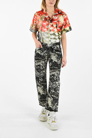MM1 GRAFFITI SPLATTER CAPRI JEANS