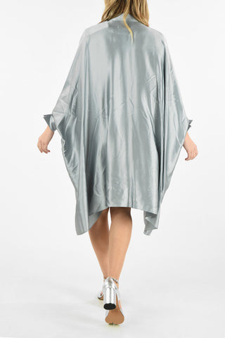 MM1 SATIN FLARED ASYMMETRICAL SHIRTDRESS