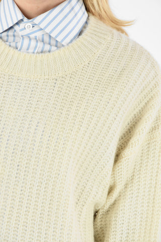 maglia girocollo in cashmere e Seta
