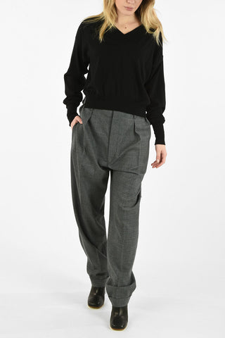 MM4 PULLOVER SCOLLO A V OFF-SHOULDER BOXY FIT