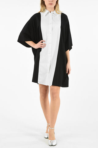 MM6 STRIPED DETAILS SHORT SLEEVE MINI SHIRTDRESS