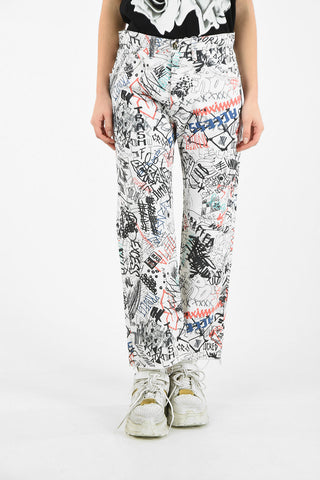 MM1 GRAFFITI SPLATTER STRAIGHT FIT JEANS