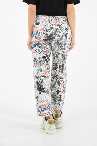 MM1 GRAFFITI SPLATTER STRAIGHT FIT JEANS