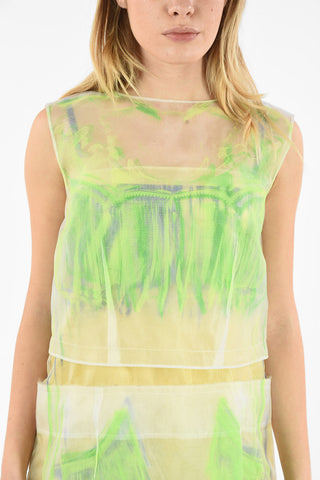 MM0 VESTITO SHEER SPAGHETTI STRAP