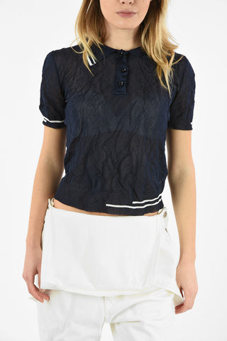 MM0 LUREX CREASED EFFECT POLO