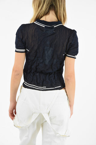MM0 LUREX CREASED EFFECT POLO