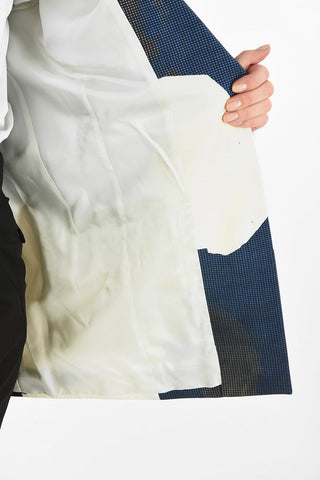 MM0 Asymmetric Print Oversized Blazer