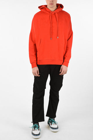 Felpa Oversize EMBOSSED WINGS in Cotone con Cappuccio