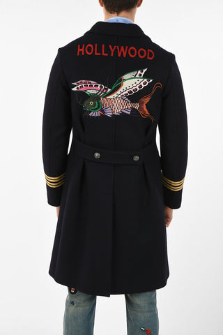 Wool double breasted Chesterfield coat