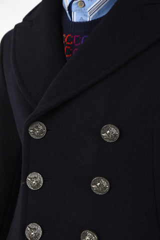 Wool double breasted Chesterfield coat