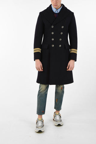 Wool double breasted Chesterfield coat